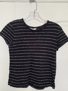 MADEWELL Top nero con spilla bianca a righe taglia XXS GUC - Foto 1 di 2