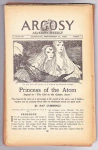 Pulp excerpts 1929 Argosy All Story serial PRINCESS OF THE ATOM by Ray Cummings - Picture 1 of 3