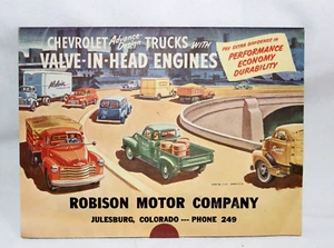 IMMACULATE 1951 CHEVROLET TRUCK SALES FOLDER BROCHURE POSTER ORIG. MAILER SEAM - Picture 1 of 10