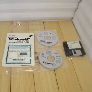 Microsoft Windows NT Workstation 4.0 SP4 CD-ROM, 3.5 Floppies, Manual & COA 02 - Picture 1 of 6
