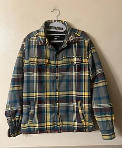 Marmot Sherpa Lined Flannel Ridgefield Shirt Shacket Size M Outdoor Heavy Barn - Picture 1 of 6