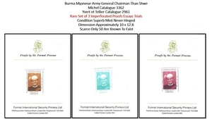 Liberia 1999 Burma Myanmar Army General Chairman Than Shwe - Rare Proof MNH - Picture 1 of 4