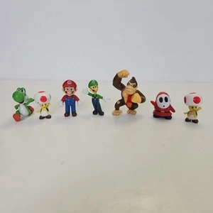 Nintendo Super Mario Bros Luigi Donkey Kong Yoshi Shyguy Figures Cake Toppers - Picture 1 of 11