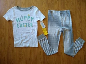 Carter's Pajamas Set Size 7 Happy Easter Snug Fit Boys Girls PJs 2 Pcs NEW NWT - Picture 1 of 7