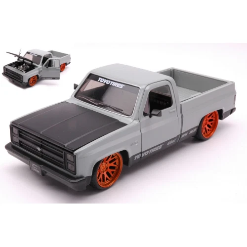 CHEVROLET C-10 PICK UP 1985 "TOYO TIRES" GREY/BLACK 1:24 Jada Toys Movie Nouveau - Photo 1/3