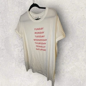 LulaRoe Liv Tshirt-2XL White With Funny Days Of The Week Saying On Front NWT - Picture 1 of 5