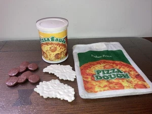 Vintage Fisher Price Fun With Food PIZZA Replacement Lot Sauce Cheese Dough Meat - Picture 1 of 4