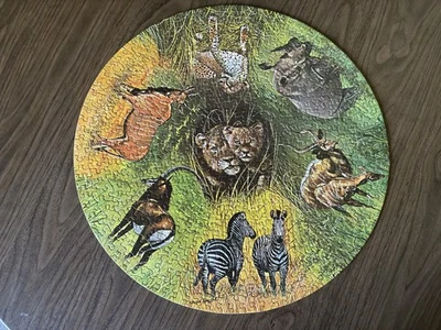 Rompecabezas circular completo Springbok 1968 vintage "animales africanos" vida silvestre Foto 1 de 4