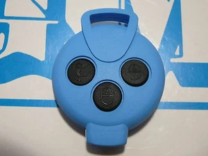 Cover Blau Mit Buttons Schwarze Für Schlüssel Fernbedienung Smart Fortwo Mhd 451 - Picture 1 of 1