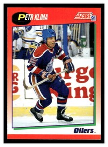 1991 Score Canadian English  #136 Petr Klima - Edmonton Oilers