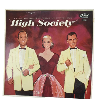 Bing Crosby - Grace Kelly - Frank Sinatra – High Society 33 RPM Vinyl LP Record - Image 1 of 4