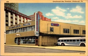 Postcard Greyhound Bus Terminal Pittsburgh Pennsylvania PA Unposted - Picture 1 of 2