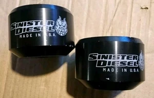 Sinister Diesel Leveling Kit Ford Powerstroke 2005-2016 Black (4wd Only) w Bolts - Picture 1 of 5