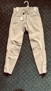 Damen * REITHOSE * Gr. 24 Bund hellbraun * Frontreißverschluss sehr guter Zustand ROMFH - Bild 1 von 4