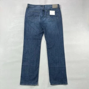 AG Adriano Goldschmied Jeans Men 38x34 The Everett Slim Straight Blue - Picture 1 of 23