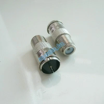 1Pcs Quick F TV male plug to F female jack in series RF adapter connector - Image 1 of 4