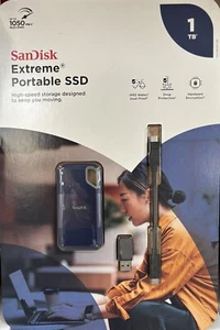 SanDisk Extreme Portable SSD - UPC # 619659221522 - FREE SHIPPING - Picture 1 of 3
