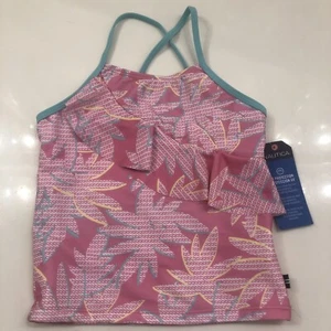 Nautica Girls Swim Tankini Top Size 6X Carmine Rose - Picture 1 of 8