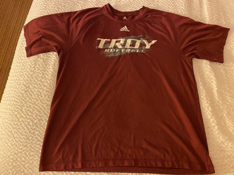 Adidas Troy University Softball Team Issued Player Worn Shirt Women’s Medium Cover