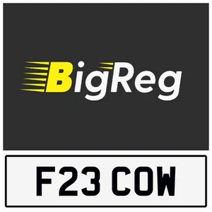 COW FARM FARMER COO MOO PRIVATE REGISTRATION CHERISHED CAR NUMBER PLATE F23 COW - Picture 1 of 6