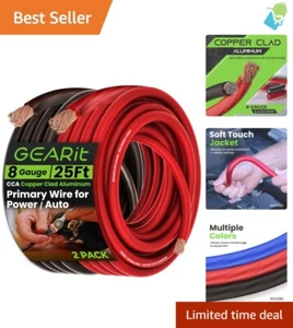 25ft 8 Gauge CCA Wire - Durable Power/Ground Cable for Car Audio Systems - Picture 1 of 10