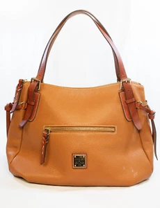 Dooney & Bourke NINA BAG Two-Toned Leather Shoulder Tote (DNN) - Picture 1 of 12