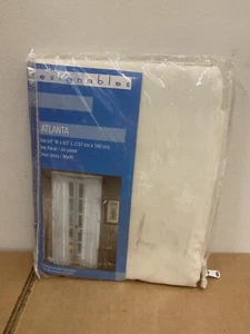 Designables Atlanta One 54”W x 63”L Drapery Panel Ivory 19725 - Picture 1 of 3