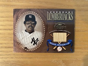 2001 Donruss Classics - REGGIE JACKSON - Legendary Lumberjacks Game Bat YANKEES