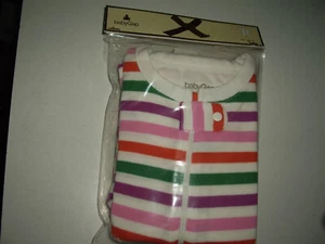 NEW Girls Size 5 Yrs Baby GAP 1pc Stripe Footed Pajamas Zip Close Multicolors - Picture 1 of 3