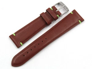 Cinturino Orologi Marrone e Verde ANSA 20mm Stile Vintage VERA PELLE CONNOLY New - Imagen 1 de 5