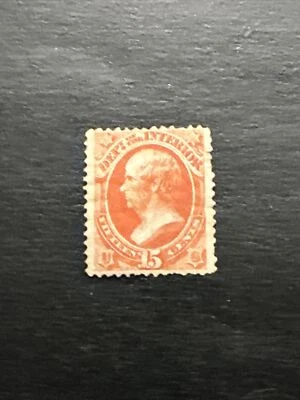 US Stamps Scott #O21…15¢ Interior Department  some toning mh ng - Image 1 of 2