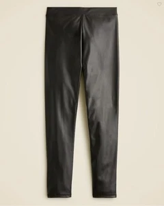 J. Crew Crewcuts Girls' Faux-Leather Leggings Size 12 in Black New With Tags! - Picture 1 of 4