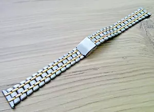 Bicolor Edelstahl 16 mm Uhrenarmband Armband Faltschließe - Bild 1 von 8