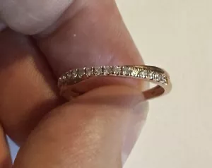 Diamant Ehering Pony Ring Rotgold 6,5 Band - unbenutzt - Rätselschmuck - Bild 1 von 8