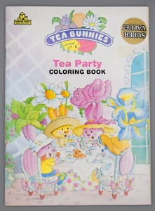 Vintage 1994 Tea Bunnies Tea Party Coloring Book Pages 90s Children Bunny Rabbit - Picture 1 of 7