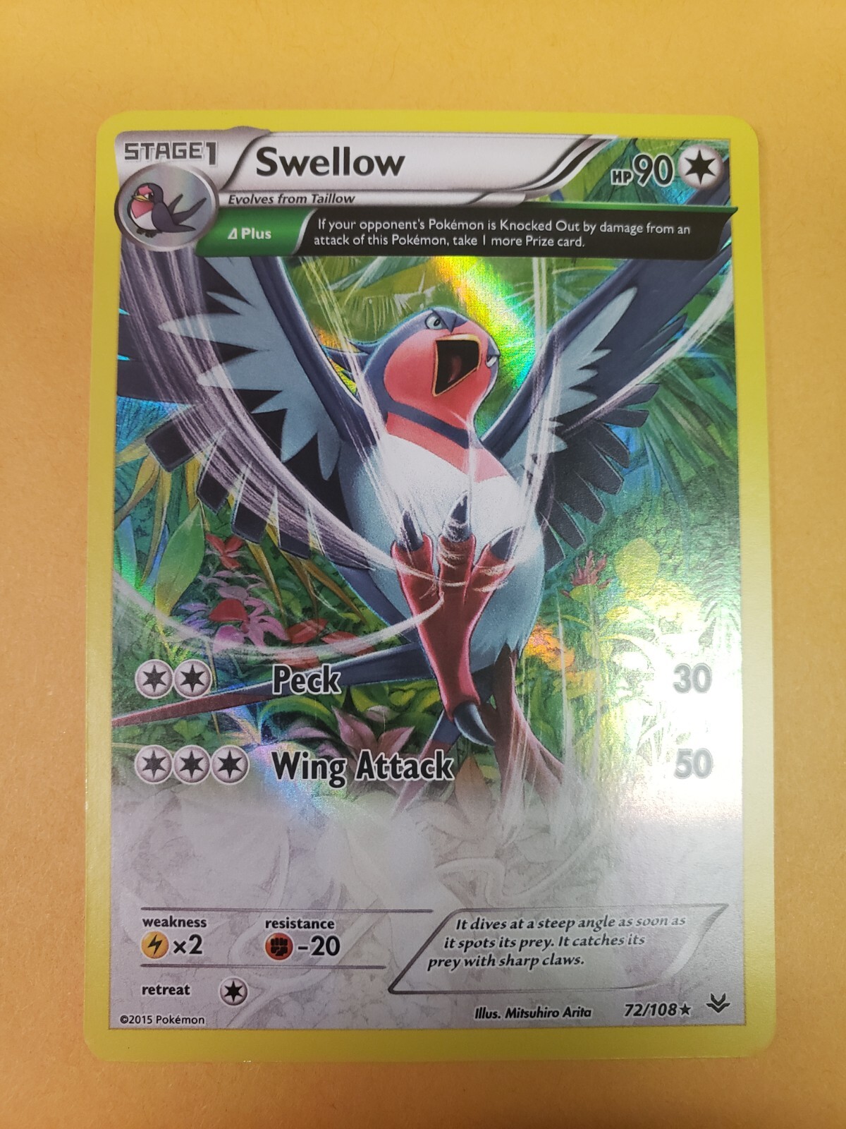Swellow LP 72/108 (XY Roaring Skies) - Deck Exclusive Pokemon