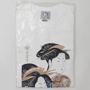 Camiseta grande vintage Geisha niñas Ukiyoe Kita hecha en Japón puntada única - Imagen 1 de 5