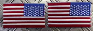 Genuine US Army / Military American USA Flag Shoulder Reversed Sew-on x 2 - NEW - Picture 1 of 4
