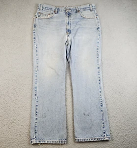VTG Levis Jeans Mens 40x30 Blue 517 Bootcut Y2K Distress 2000's Light Wash Denim - Picture 1 of 21