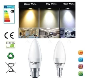 3/6/12x E14 B22 5W LED SMD Kerze Kugel Glühbirnen Licht Strahler - 2 JAHRE GARANTIE - Bild 1 von 8