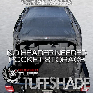 Tuffshade JK 4d Jeep Wrangler Summer Bikini Targa Sun Shade Mesh Wind Soft Top - Picture 1 of 1