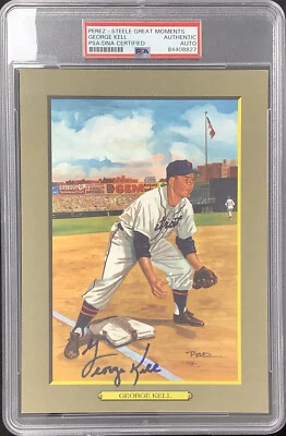 George Kell Signed Perez Steele Great Moments Postcard Tigers Auto HOF PSA/DNA - Image 1 of 3