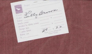 Cross Stitch Linen Fabric 30 Ct Tabby Brown 24x22"  Twisted Threads - Picture 1 of 2