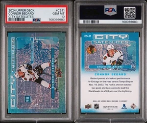 Connor Bedard 2024 Upper Deck City Satellites CS11 PSA 10 - Picture 1 of 5