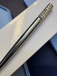 Swarovski Lucent Ballpoint Pen Chrome And Clear Crystal - Picture 1 of 8