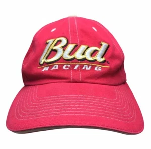 Gorra de béisbol Budweiser Beer NASCAR Racing gorra ajustable roja - Imagen 1 de 6