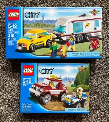 Lego City 4435 City Car & Caravan & Lego 4437 City Police Pursuit - ¡Nuevo/Sellado! Foto 1 de 2