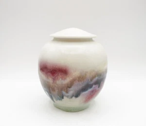 Jan Gregg Durham NC Pottery 5" Lidded Ceramic Jar Drip Crackle Glaze - Imagen 1 de 9
