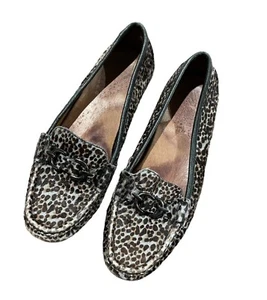 Mocasines Donald J Pliner Leopardo Sin Cordones Estampado Animal Talla 7 - Imagen 1 de 11