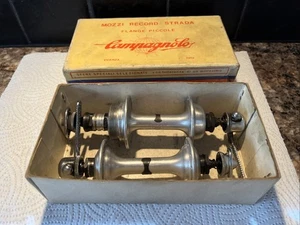 Vintage Campagnolo Record Small Flange Hubs Rare 24/24 Hole in Original Box - Bild 1 von 20